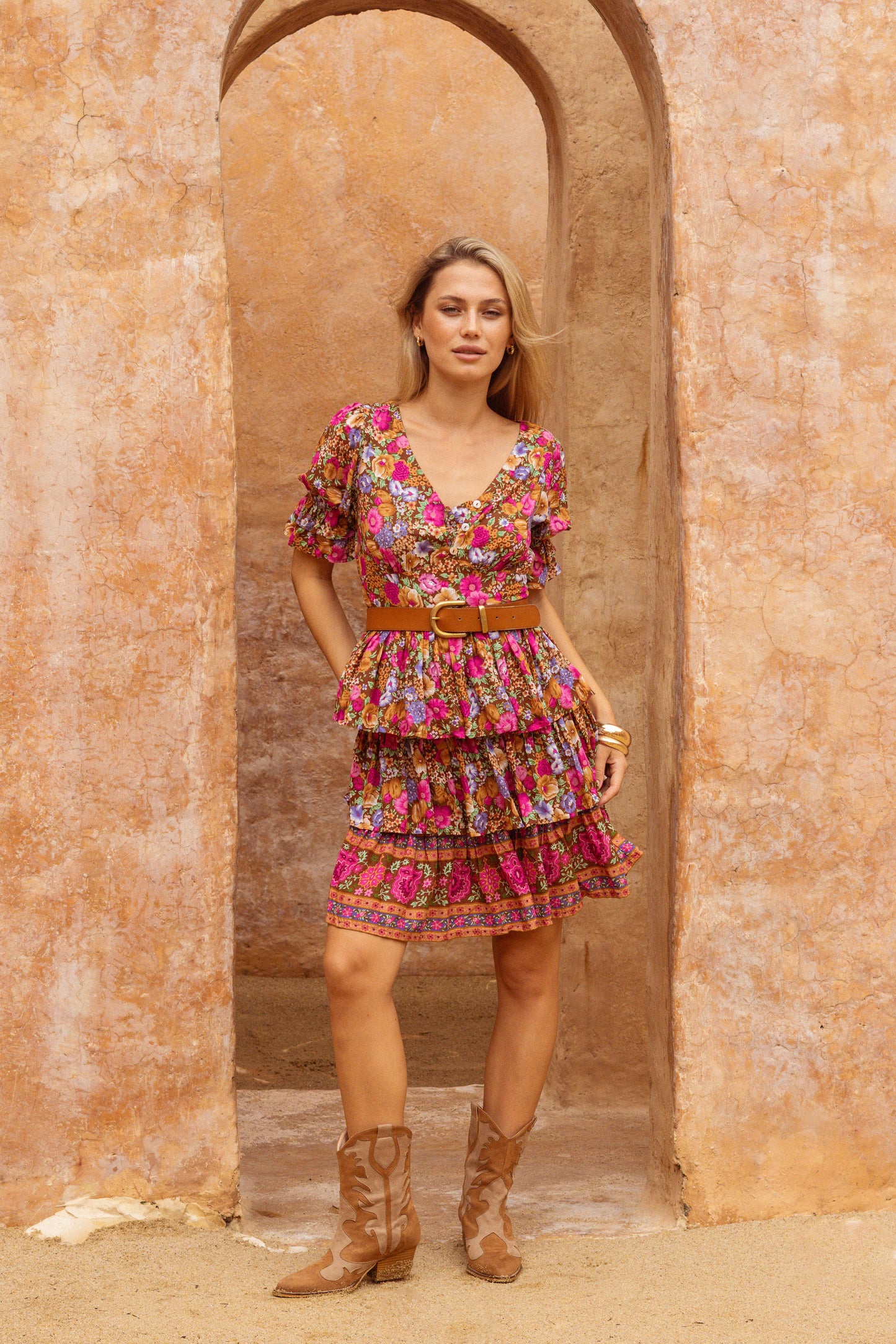 Rosette Mini Dress